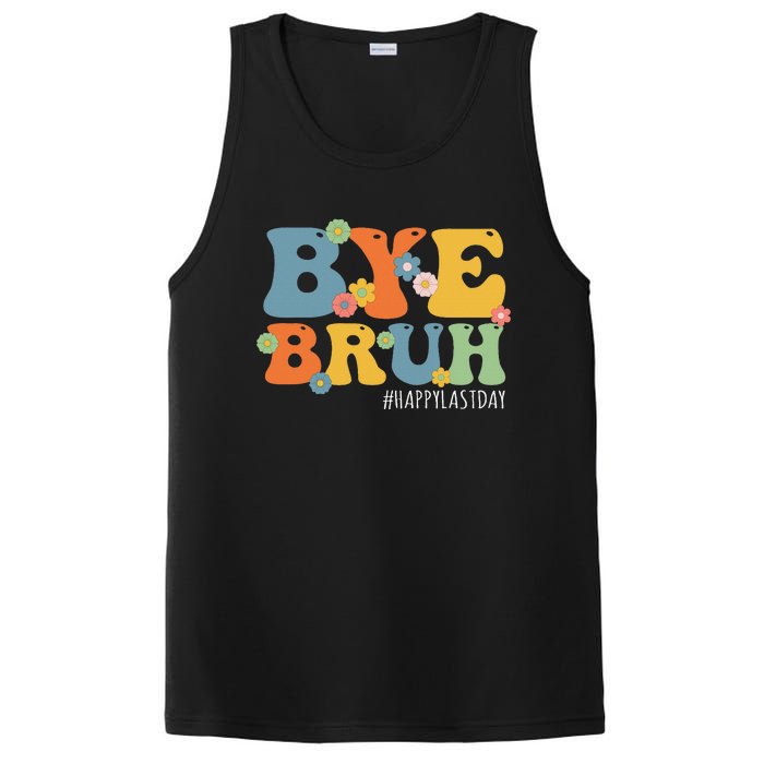 Bye Bruh Teacher Happy Last Day of School Hello Summer Funny PosiCharge Competitor Tank