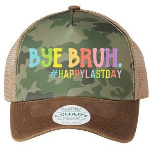 Bye Bruh Teacher Happy Last Day of School Hello Summer Funny Legacy Tie Dye Trucker Hat