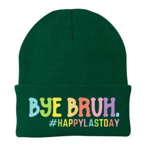 Bye Bruh Teacher Happy Last Day of School Hello Summer Funny Knit Cap Winter Beanie