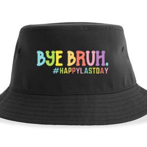 Bye Bruh Teacher Happy Last Day of School Hello Summer Funny Sustainable Bucket Hat