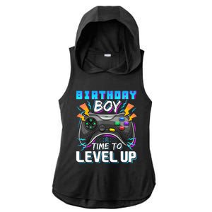 Birthday Boy Time To Level Up Video Game Birthday Gift Boy Ladies PosiCharge Tri-Blend Wicking Draft Hoodie Tank