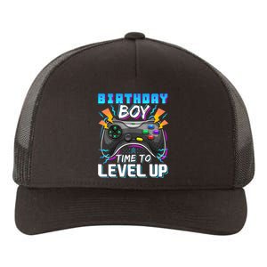 Birthday Boy Time To Level Up Video Game Birthday Gift Boy Yupoong Adult 5-Panel Trucker Hat