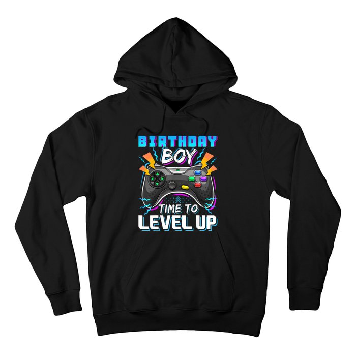 Birthday Boy Time To Level Up Video Game Birthday Gift Boy Hoodie