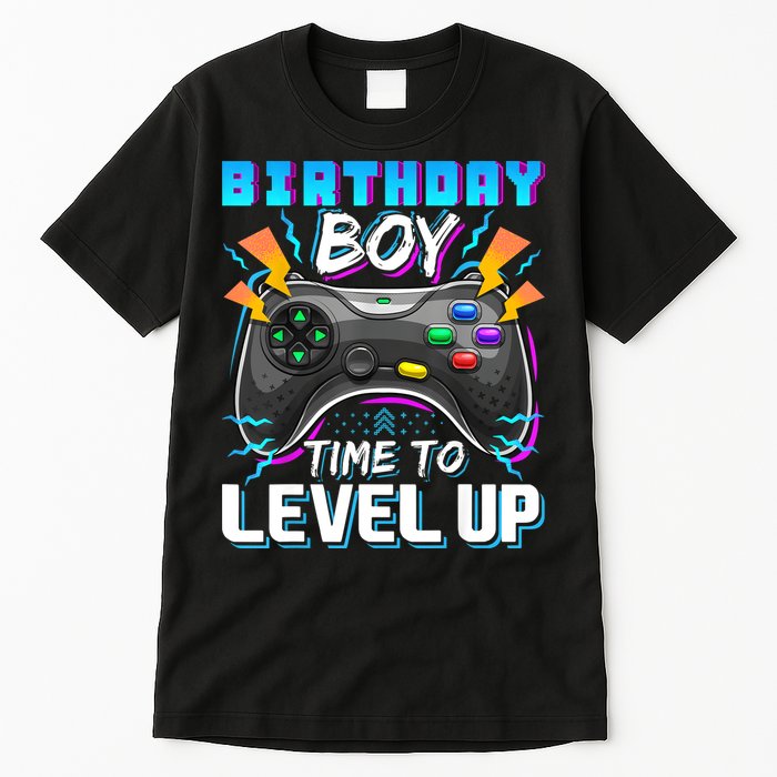 Birthday Boy Time To Level Up Video Game Birthday Gift Boy Tall T-Shirt