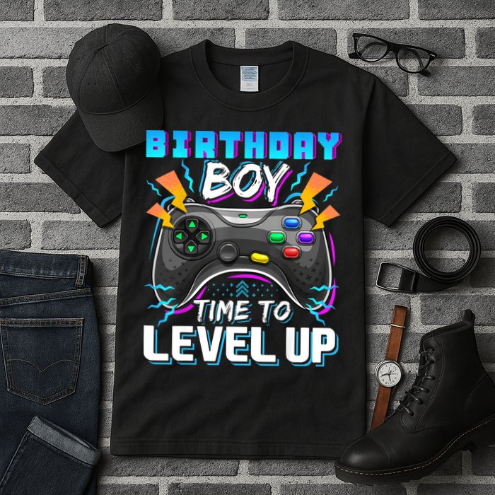 Birthday Boy Time To Level Up Video Game Birthday Gift Boy Tall T-Shirt