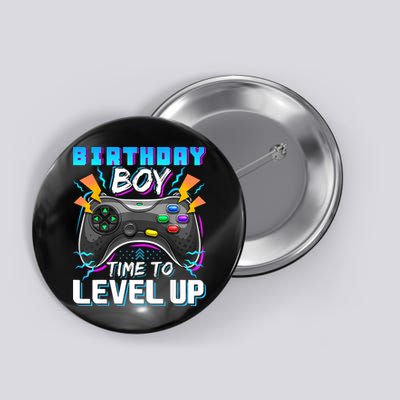 Birthday Boy Time To Level Up Video Game Birthday Gift Boy Button