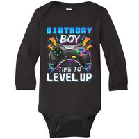 Birthday Boy Time To Level Up Video Game Birthday Gift Boy Baby Long Sleeve Bodysuit