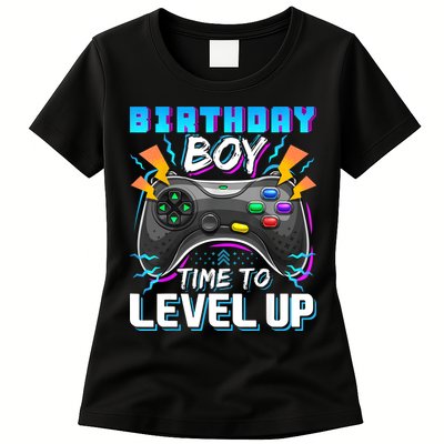 Birthday Boy Time To Level Up Video Game Birthday Gift Boy Womens T-Shirt