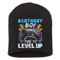 Birthday Boy Time To Level Up Video Game Birthday Gift Boy Short Acrylic Beanie