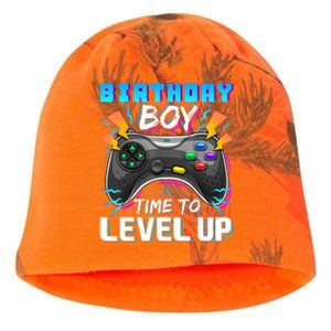 Birthday Boy Time To Level Up Video Game Birthday Gift Boy Kati - Camo Knit Beanie