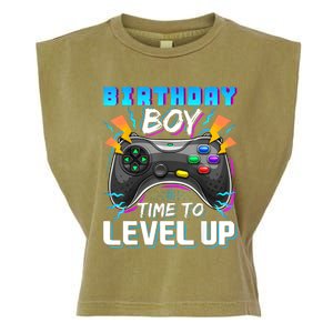 Birthday Boy Time To Level Up Video Game Birthday Gift Boy Garment-Dyed Women's Muscle Tee