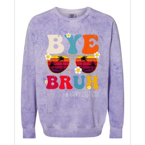 bye bruh teacher happy last day of school Colorblast Crewneck Sweatshirt