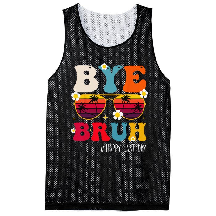 bye bruh teacher happy last day of school Mesh Reversible Basketball Jersey Tank