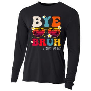 bye bruh teacher happy last day of school Cooling Performance Long Sleeve Crew