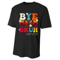 bye bruh teacher happy last day of school Performance Sprint T-Shirt