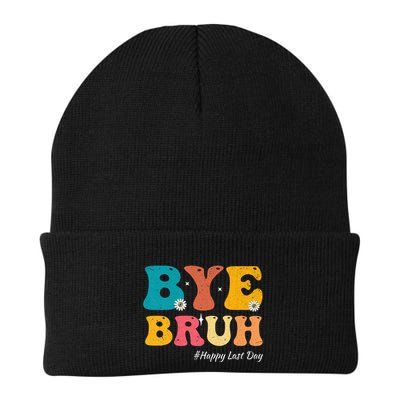 Bye Bruh Teacher Happy Last Day Of School Hello Summer Knit Cap Winter Beanie