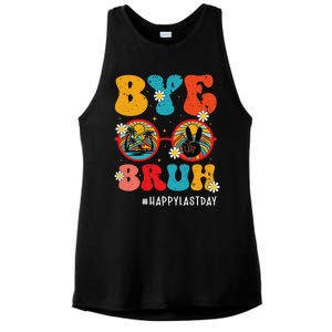 Bye Bruh Teacher Happy Last Day of School Hello Summer Funny Ladies PosiCharge Tri-Blend Wicking Tank