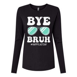 Bye Bruh Teacher Happy Last Day of School Hello Summer Funny Womens Cotton Relaxed Long Sleeve T-Shirt