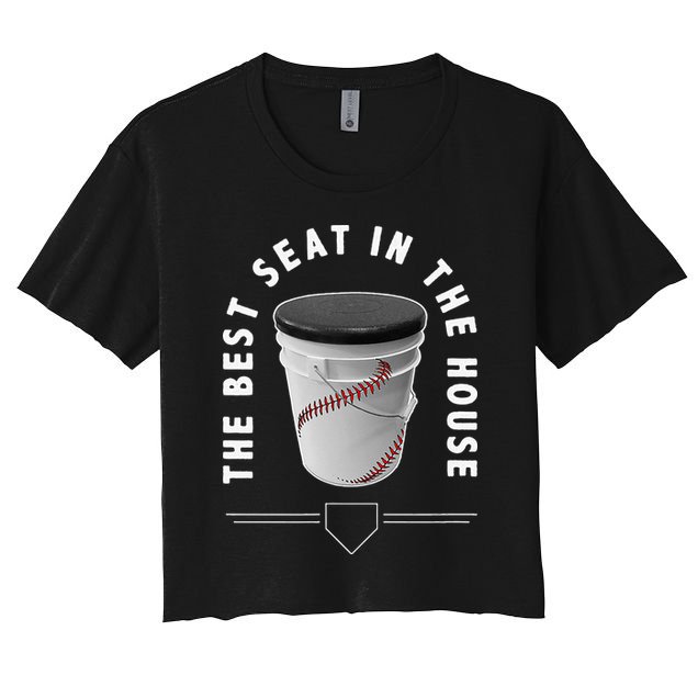 Baseball Bucket The Best Seat In The House Sports Crop Top