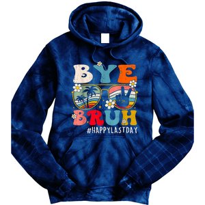 Bye Bruh Teacher Happy Last Day Of School Hello Summer Tie Dye Hoodie