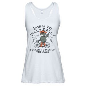 Bear Born To Dilly Dally Forced To Pick Up The Pace Ladies Essential Flowy Tank