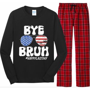 Bye Bruh Teacher Happy Last Day Of School Summer Long Sleeve Pajama Set