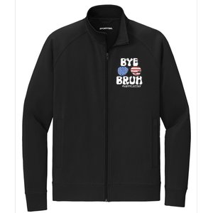 Bye Bruh Teacher Happy Last Day Of School Summer Stretch Full-Zip Cadet Jacket