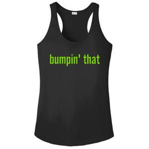 Bratty Bumpin That Brat Themed Bumper Ladies PosiCharge Competitor Racerback Tank