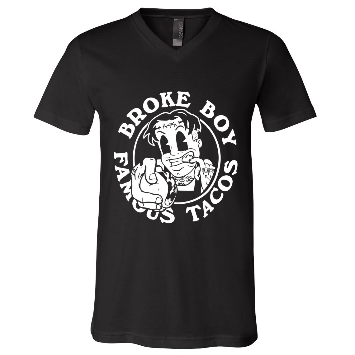 Broke Boy Taco Broke Boy Famous Tacos V-Neck T-Shirt
