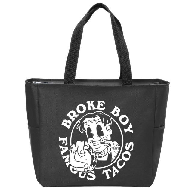 Broke Boy Taco Broke Boy Famous Tacos Zip Tote Bag