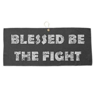 Blessed Be The Fight Gift Large Microfiber Waffle Golf Towel