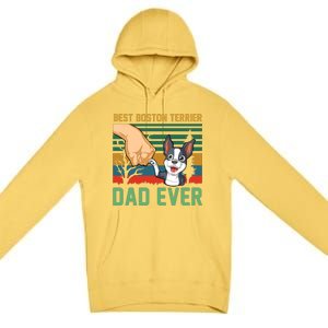 Best Boston Terrier Dad Ever Premium Pullover Hoodie