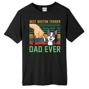 Best Boston Terrier Dad Ever Tall Fusion ChromaSoft Performance T-Shirt