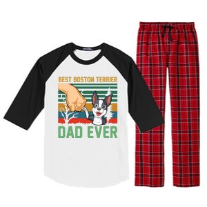 Best Boston Terrier Dad Ever Raglan Sleeve Pajama Set