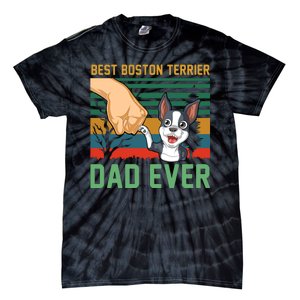 Best Boston Terrier Dad Ever Tie-Dye T-Shirt