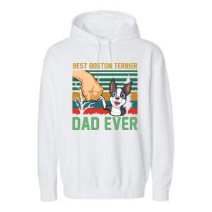 Best Boston Terrier Dad Ever Garment-Dyed Fleece Hoodie