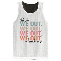 Bye Bruh Teacher Happy Last Day Of School Hello Summer Funny Mesh Reversible Basketball Jersey Tank