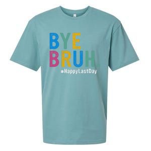 Bye Bruh Teacher Happy Last Day Of School Teacher Student Design Sueded Cloud Jersey T-Shirt