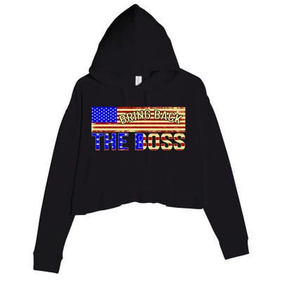 Bring Back The Boss Donald Trump Crop Fleece Hoodie