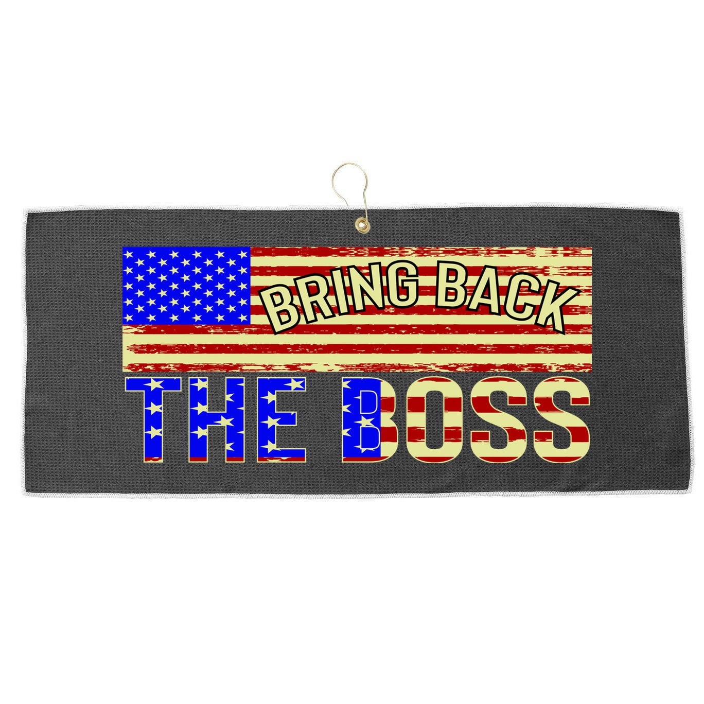 Bring Back The Boss Donald Trump Large Microfiber Waffle Golf Towel