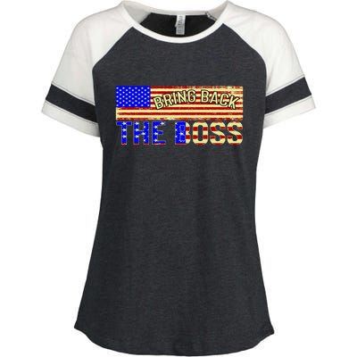 Bring Back The Boss Donald Trump Enza Ladies Jersey Colorblock Tee