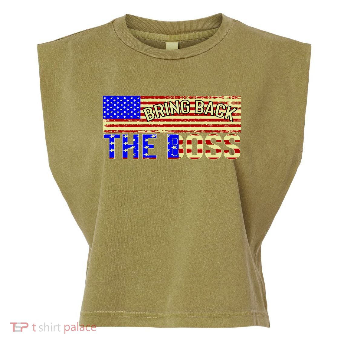 Bring Back The Boss Donald Trump Garment-Dyed Women's Muscle Tee