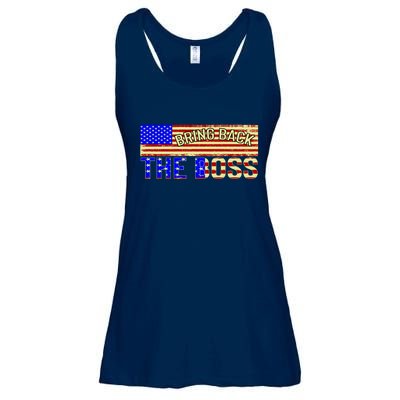 Bring Back The Boss Donald Trump Ladies Essential Flowy Tank