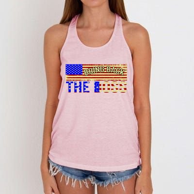 Bring Back The Boss Donald Trump Women's Knotted Racerback Tank