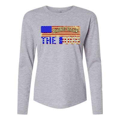 Bring Back The Boss Donald Trump Womens Cotton Relaxed Long Sleeve T-Shirt