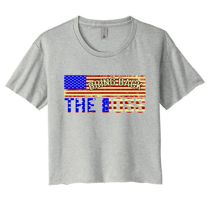 Bring Back The Boss Donald Trump Women's Crop Top Tee