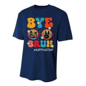 Bye Bruh Teacher Happy Last Day Of School Hello Summer Funny Performance Sprint T-Shirt