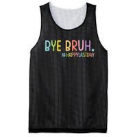 Bye Bruh Teacher Happy Last Day Of School Hello Summer Funny Mesh Reversible Basketball Jersey Tank