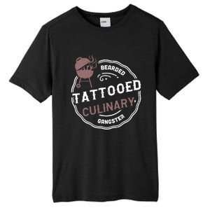 Beard: Bearded Tattooed Culinary Gangster Bbq Sayings Gift Tall Fusion ChromaSoft Performance T-Shirt