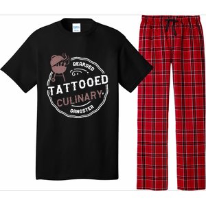 Beard: Bearded Tattooed Culinary Gangster Bbq Sayings Gift Pajama Set